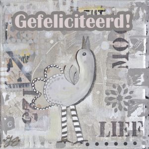 Singin bird 'Gefeliciteerd'
