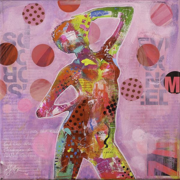 mixed media schilderij kleur janet edens