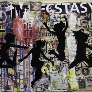 springende mensen-silhouetten-graffiti-mixedmedia