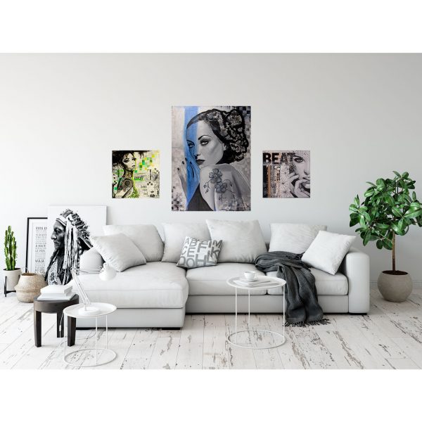 betaalbare schilderijen zwart wit vrouwengezicht Hedy Lamarr Janet Edens