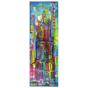 schilderij Domtoren Utrecht mixed media schilderij Janet Edens