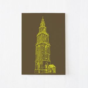 ansichtkaart met Martinitoren Groningen shop Janet Edens