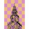 Martinitoren mit roze oranje roeten - Afbeelding 2