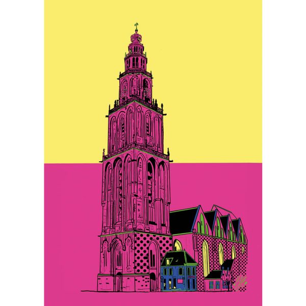 Martinitoren Grunn mit neon kleuren - Afbeelding 2