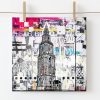 Kunstkaart Martinitoren Groningen in zwart wit tinten schilderij shop Janet Edens