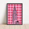 A4 formaat poster Martinitoren Groningen met kusafdrukken shop Janet Edens