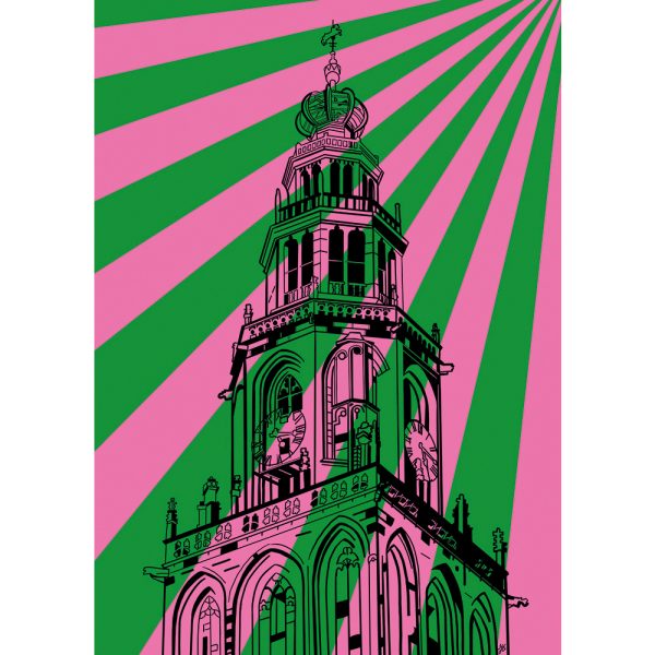 Martinitoren Groningen A4 formaat poster shop Janet Edens