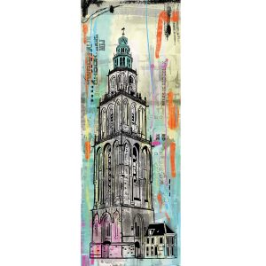 Martinitoren Groningen met lichte kleuren