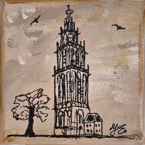 Martinitorentje-Groningen-schilderijtje