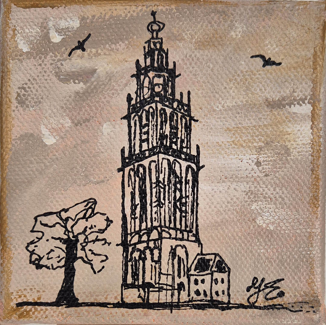 Martinitorentje-Groningen-schilderijtje