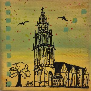 Martinitorentje-Groningen-schilderijtje