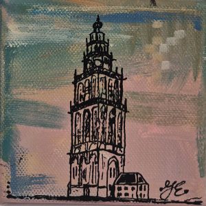 Martinitorentje- Groningen -schilderijtje