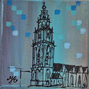 Martinitorentje-Groningen-schilderijtje