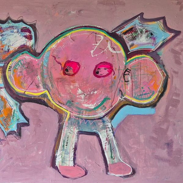 Abstract en kleurrijk schilderij Janet Edens