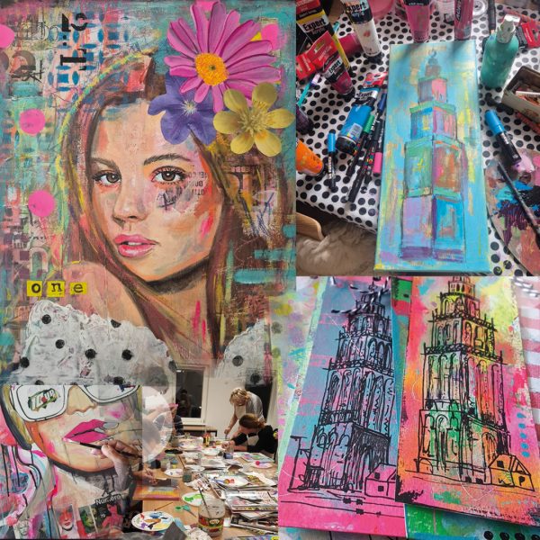 workshop-mixed-media-portret-schilderen-martinitoren-groningen-Jant-Edens